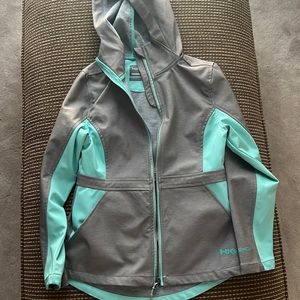 EUC Hawke & Co shell size 10/12 grey/teal